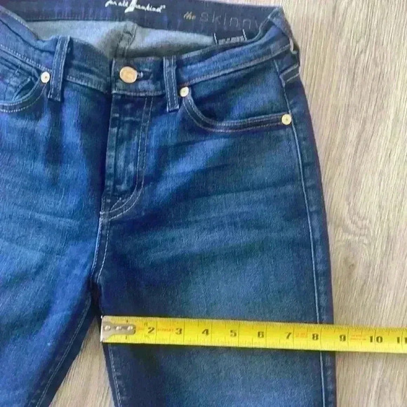 HOST PICK ❤️ 7 For all Mankind The Skinny Stretch Low Rise Blue Jean size 25 - Picture 11 of 14